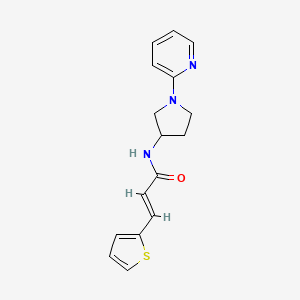 molecular formula C16H17N3OS B2681742 (E)-N-(1-(pyridin-2-yl)pyrrolidin-3-yl)-3-(thiophen-2-yl)acrylamide CAS No. 1799260-73-3