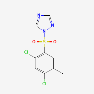 molecular formula C9H7Cl2N3O2S B2681748 1-(2,4-Dichloro-5-methylphenyl)sulfonyl-1,2,4-triazole CAS No. 2059538-88-2