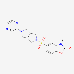 3-Methyl-5-[(2-pyrazin-2-yl-1,3,3a,4,6,6a-hexahydropyrrolo[3,4-c]pyrrol-5-yl)sulfonyl]-1,3-benzoxazol-2-one