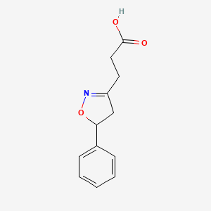 3-(5-Phenyl-4,5-dihydro-1,2-oxazol-3-yl)propanoic acid