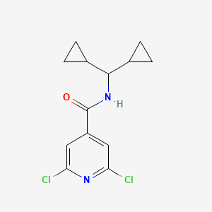 molecular formula C13H14Cl2N2O B2681755 2,6-dichloro-N-(dicyclopropylmethyl)pyridine-4-carboxamide CAS No. 1223028-22-5