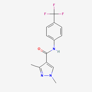 molecular formula C13H12F3N3O B2681759 1,3-二甲基-N-[4-(三氟甲基)苯基]吡唑-4-甲酰胺 CAS No. 956777-46-1