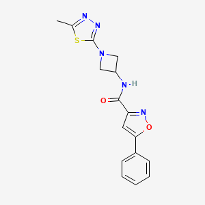 N-[1-(5-Methyl-1,3,4-thiadiazol-2-yl)azetidin-3-yl]-5-phenyl-1,2-oxazole-3-carboxamide