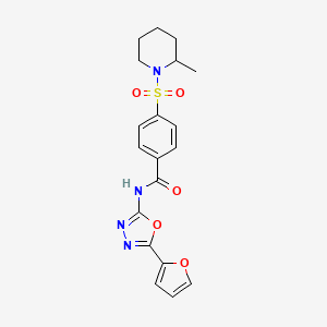 N-[5-(2-furanyl)-1,3,4-oxadiazol-2-yl]-4-[(2-methyl-1-piperidinyl)sulfonyl]benzamide