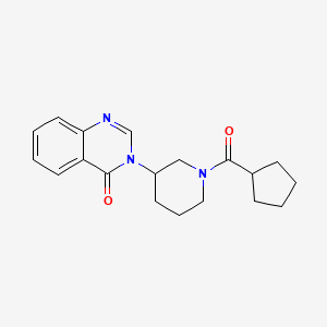molecular formula C19H23N3O2 B2681771 3-(1-(cyclopentanecarbonyl)piperidin-3-yl)quinazolin-4(3H)-one CAS No. 2034309-50-5