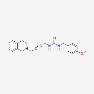 molecular formula C22H25N3O2 B2681782 1-(4-(3,4-二氢异喹啉-2(1H)-基)丁-2-炔-1-基)-3-(4-甲氧基苄基)脲 CAS No. 1351634-58-6