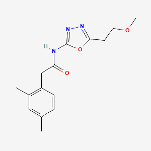 molecular formula C15H19N3O3 B2681787 2-(2,4-二甲基苯基)-N-(5-(2-甲氧基乙基)-1,3,4-噁二唑-2-基)乙酰胺 CAS No. 1396792-93-0