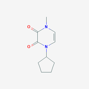 molecular formula C10H14N2O2 B2681790 1-环戊基-4-甲基-1,4-二氢吡嗪-2,3-二酮 CAS No. 2309569-94-4