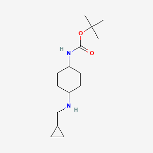 molecular formula C15H28N2O2 B2681797 tert-Butyl (1R*,4R*)-4-[(cyclopropylmethyl)amino]-cyclohexylcarbamate CAS No. 1286272-82-9