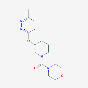 molecular formula C15H22N4O3 B2681798 (3-((6-Methylpyridazin-3-yl)oxy)piperidin-1-yl)(morpholino)methanone CAS No. 2034578-24-8