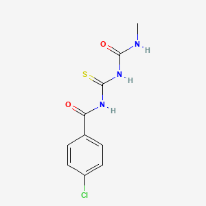 molecular formula C10H10ClN3O2S B2681799 1-Chloro-4-{[({[(methylamino)carbonyl]amino}carbothioyl)amino]carbonyl}benzene CAS No. 138712-76-2