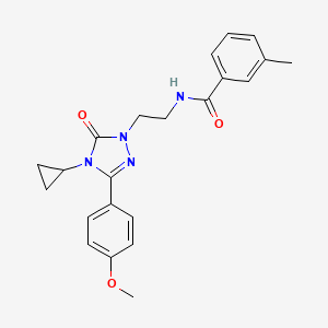 N-(2-(4-cyclopropyl-3-(4-methoxyphenyl)-5-oxo-4,5-dihydro-1H-1,2,4-triazol-1-yl)ethyl)-3-methylbenzamide