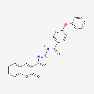 molecular formula C25H16N2O4S B2681811 N-(4-(2-氧代-2H-香豆素-3-基)噻唑-2-基)-4-苯氧基苯甲酰胺 CAS No. 361167-99-9