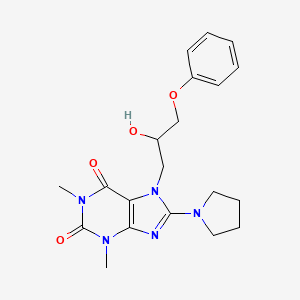 7-(2-hydroxy-3-phenoxypropyl)-1,3-dimethyl-8-(pyrrolidin-1-yl)-1H-purine-2,6(3H,7H)-dione