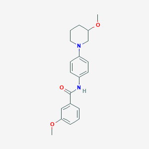molecular formula C20H24N2O3 B2681815 3-甲氧基-N-(4-(3-甲氧基哌啶-1-基)苯基)苯甲酰胺 CAS No. 1797856-76-8