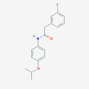 molecular formula C17H18FNO2 B268182 2-(3-fluorophenyl)-N-(4-isopropoxyphenyl)acetamide 