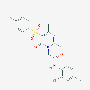 N-(2-chloro-4-methylphenyl)-2-(3-((3,4-dimethylphenyl)sulfonyl)-4,6-dimethyl-2-oxopyridin-1(2H)-yl)acetamide