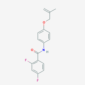 molecular formula C17H15F2NO2 B268184 2,4-difluoro-N-{4-[(2-methylprop-2-en-1-yl)oxy]phenyl}benzamide 
