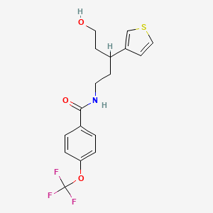 N-(5-hydroxy-3-(thiophen-3-yl)pentyl)-4-(trifluoromethoxy)benzamide
