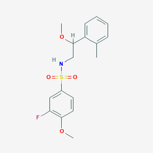 molecular formula C17H20FNO4S B2681844 3-fluoro-4-methoxy-N-(2-methoxy-2-(o-tolyl)ethyl)benzenesulfonamide CAS No. 1797159-92-2