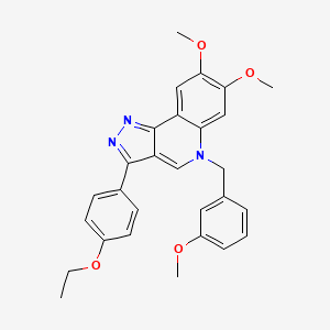 molecular formula C28H27N3O4 B2681847 3-(4-ethoxyphenyl)-7,8-dimethoxy-5-(3-methoxybenzyl)-5H-pyrazolo[4,3-c]quinoline CAS No. 872198-52-2