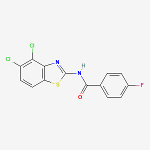 N-(4,5-dichloro-1,3-benzothiazol-2-yl)-4-fluorobenzamide