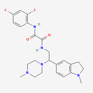 N1-(2,4-difluorophenyl)-N2-(2-(1-methylindolin-5-yl)-2-(4-methylpiperazin-1-yl)ethyl)oxalamide