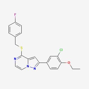 2-(3-Chloro-4-ethoxyphenyl)-4-[(4-fluorobenzyl)thio]pyrazolo[1,5-a]pyrazine