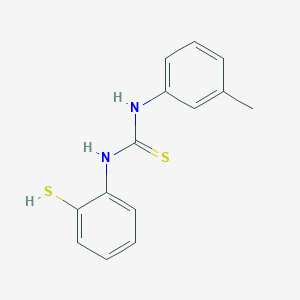 molecular formula C14H14N2S2 B2681857 N-(2-巯基苯基)-N'-(3-甲基苯基)硫脲 CAS No. 281212-52-0