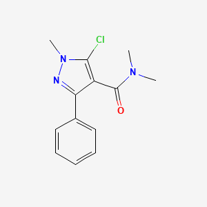 molecular formula C13H14ClN3O B2681860 5-氯-N,N,1-三甲基-3-苯基-1H-吡唑-4-甲酰胺 CAS No. 318237-84-2