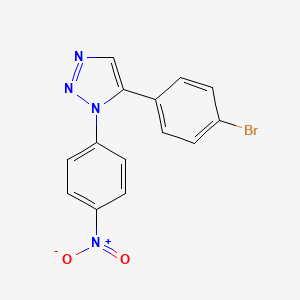 molecular formula C14H9BrN4O2 B2681861 5-(4-Bromophenyl)-1-(4-nitrophenyl)-1H-1,2,3-triazole CAS No. 324042-27-5