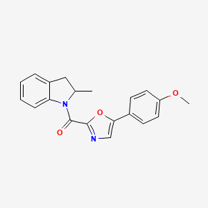 (5-(4-Methoxyphenyl)oxazol-2-yl)(2-methylindolin-1-yl)methanone