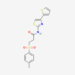 B2681868 3-(4-methylbenzenesulfonyl)-N-[4-(thiophen-2-yl)-1,3-thiazol-2-yl]propanamide CAS No. 903250-28-2