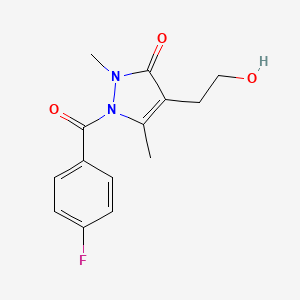 1-(4-fluorobenzoyl)-4-(2-hydroxyethyl)-2,5-dimethyl-1,2-dihydro-3H-pyrazol-3-one