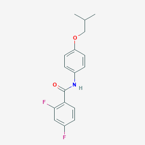 molecular formula C17H17F2NO2 B268187 2,4-difluoro-N-(4-isobutoxyphenyl)benzamide 