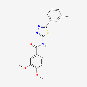3,4-dimethoxy-N-(5-(m-tolyl)-1,3,4-thiadiazol-2-yl)benzamide