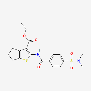 ethyl 2-(4-(N,N-dimethylsulfamoyl)benzamido)-5,6-dihydro-4H-cyclopenta[b]thiophene-3-carboxylate