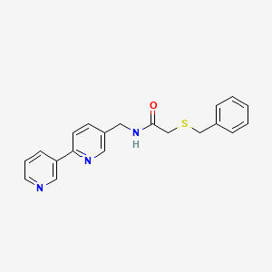 N-([2,3'-bipyridin]-5-ylmethyl)-2-(benzylthio)acetamide