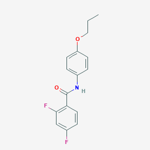 molecular formula C16H15F2NO2 B268189 2,4-difluoro-N-(4-propoxyphenyl)benzamide 