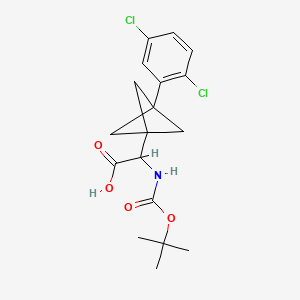 2-[3-(2,5-Dichlorophenyl)-1-bicyclo[1.1.1]pentanyl]-2-[(2-methylpropan-2-yl)oxycarbonylamino]acetic acid