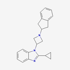 2-Cyclopropyl-1-[1-(2,3-dihydro-1H-inden-2-yl)azetidin-3-yl]benzimidazole