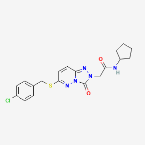 2-[6-[(4-chlorobenzyl)thio]-3-oxo[1,2,4]triazolo[4,3-b]pyridazin-2(3H)-yl]-N-cyclopentylacetamide