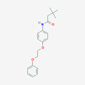 molecular formula C20H25NO3 B268190 3,3-dimethyl-N-[4-(2-phenoxyethoxy)phenyl]butanamide 
