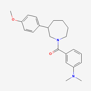 molecular formula C22H28N2O2 B2681903 (3-(二甲基氨基)苯基)(3-(4-甲氧基苯基)氮杂辛-1-基)甲酮 CAS No. 1797726-85-2