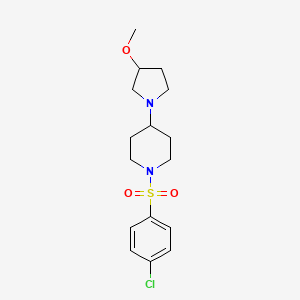 1-((4-Chlorophenyl)sulfonyl)-4-(3-methoxypyrrolidin-1-yl)piperidine