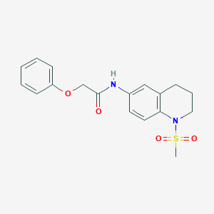 molecular formula C18H20N2O4S B2681909 N-(1-甲基磺酰-3,4-二氢-2H-喹啉-6-基)-2-苯氧基乙酰胺 CAS No. 899751-78-1