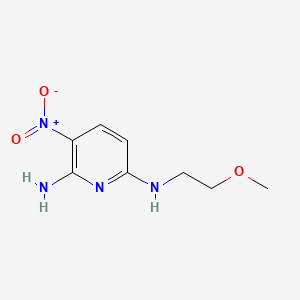 molecular formula C8H12N4O3 B2681913 N~6~-(2-甲氧基乙基)-3-硝基吡啶-2,6-二胺 CAS No. 1515628-79-1