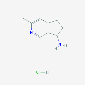 molecular formula C9H13ClN2 B2681914 3-甲基-6,7-二氢-5H-环戊[C]吡啶-7-胺盐酸盐 CAS No. 1398503-97-3