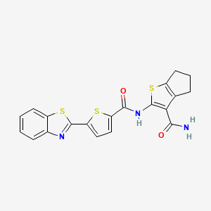 2-(5-(benzo[d]thiazol-2-yl)thiophene-2-carboxamido)-5,6-dihydro-4H-cyclopenta[b]thiophene-3-carboxamide