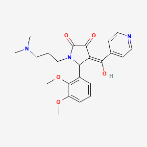 molecular formula C23H27N3O5 B2681919 5-(2,3-dimethoxyphenyl)-1-(3-(dimethylamino)propyl)-3-hydroxy-4-isonicotinoyl-1H-pyrrol-2(5H)-one CAS No. 848221-77-2